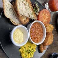 English Breakfast vegan  at Wulf & Lamb Chelsea in London