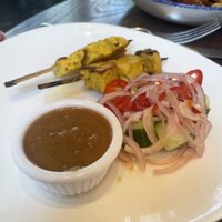 ‘Chick’n satay  at Wulf & Lamb Chelsea in London