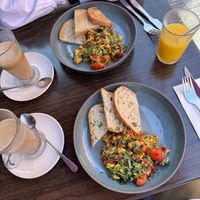 Breakfast scramble   at Wulf & Lamb Chelsea in London
