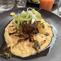 Fake Beef on polenta   at Wulf & Lamb Chelsea in London