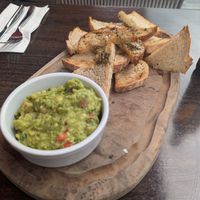 Guacamole and bread at Wulf & Lamb Chelsea in London