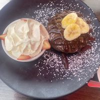 Chocolate pancakes   at Wulf & Lamb Chelsea in London