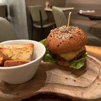 Burger meal   at Wulf & Lamb Chelsea in London