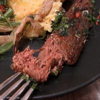 Steak texture  at Wulf & Lamb Chelsea in London