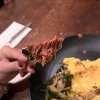 Steak texture  at Wulf & Lamb Chelsea in London