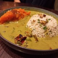 Green curry at Wulf & Lamb Chelsea in London