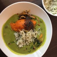 amazingly delicious green curry at Wulf & Lamb Chelsea in London