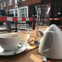 Outside seating in a lovely pedestrianised side street! at Wulf & Lamb Chelsea in London