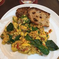 Scrambled ackee  at Wulf & Lamb Chelsea in London