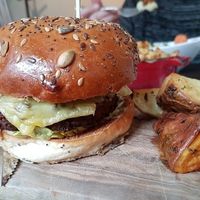burger at Wulf & Lamb Chelsea in London