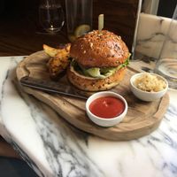 Wulf burger at Wulf & Lamb Chelsea in London