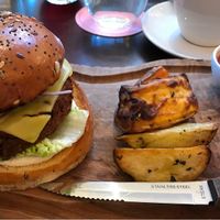 Seitan burger at Wulf & Lamb Chelsea in London
