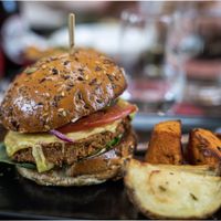 Chilli burger  at Wulf & Lamb Chelsea in London
