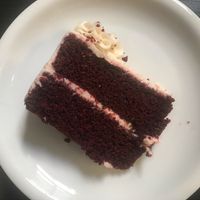 Red velvet cake  at Wulf & Lamb Chelsea in London