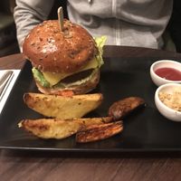 The wulf burger  at Wulf & Lamb Chelsea in London