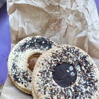 A crumbly cookie reminiscent of butter cookies, comes in chocolate or jam varieties. A must try  at Mr Molini in La Spezia