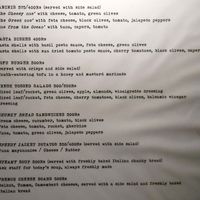 menu at The Cafe With No Name in Kathmandu