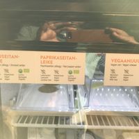 Refrigerated seitan and vegan cheese at Scandic Simonkenttä in Helsinki