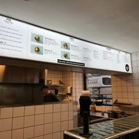 Menu and counter  at Nordisk Falafel in Copenhagen