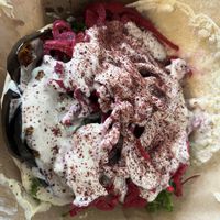 Falafel pita with eggplant (extra 15,-)  at Nordisk Falafel in Copenhagen