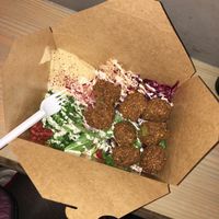 Falafel salad at Nordisk Falafel in Copenhagen