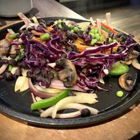 Veggie Fajitas served with extra guacamole. The grated cheese and sour cream was removed to make the dish vegan-friendly 🥗   at Hard Rock Cafe - Orchard in Central Singapore
