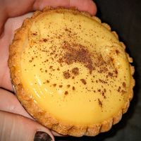 Custard tart at La Panella in Preston