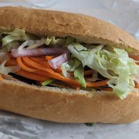 Mock ham and tofu bánh mì at La Panella in Preston