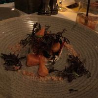 Beets & berries, aged almond cheese, frill mustard, 25 year balsamic, candied hazelnuts at California Market at Pacific's Edge in Carmel-by-the-sea