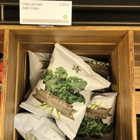 Most of the crisps at Pret Monday I’ll vegetarian as contain milk, this is clearly labelled, But good news is that kale crisps are vegan! at NCE - Pret a Manger - T1 in Nice