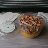 Granola, banana and mango purée at Pret A Manger - Gare de Lyon in Paris