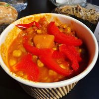 Lentil chickpea soup at Pret A Manger - Rue Marbeuf in Paris