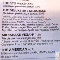 Vegan Milkshake and ice at HD Diner - Chatelet in Paris