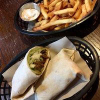 Hoisin duck wrap and fries with garlic mayo at The Pipeline in Brighton