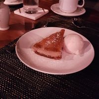 fig and cinnamon raw cheesecake with soycoconut vanilla icecream  at Country Delights Natural Foods in Cooranbong