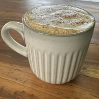 Cappuccino with almond milk  at Seedling in Tulum