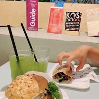 Burger, tortilla  at Krowarzywa in Wroclaw