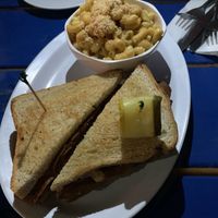 Rueben with a side of mac!  at The Hogtown Vegan in Toronto