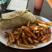 The unChicken Caesar wrap  at The Hogtown Vegan in Toronto