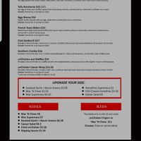 Easy to read menu- we went for brunch at The Hogtown Vegan in Toronto