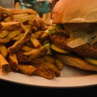Unchicken Burger at The Hogtown Vegan in Toronto