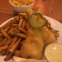 Vegan phish and chips and mac and cheese .   at The Hogtown Vegan in Toronto