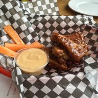 Soy wings with bbq sauce and chipotle dip   at The Hogtown Vegan in Toronto