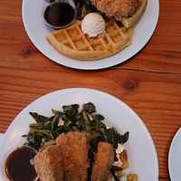 Amazing chickn waffles! at The Hogtown Vegan in Toronto