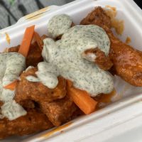 Buffalo wing with dill ranch   at The Hogtown Vegan in Toronto