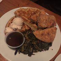 UnChicken and waffles   at The Hogtown Vegan in Toronto