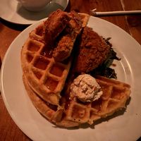 UnChicken and waffles  at The Hogtown Vegan in Toronto
