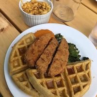 Unchicken & waffles at The Hogtown Vegan in Toronto