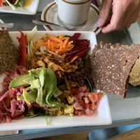 Super tasty and healthy salad bowl  at Organic Belly in Port Macquarie