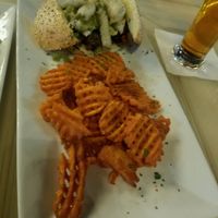 Triple Green Chili Sliders (vegan) at Brixens in Albuquerque